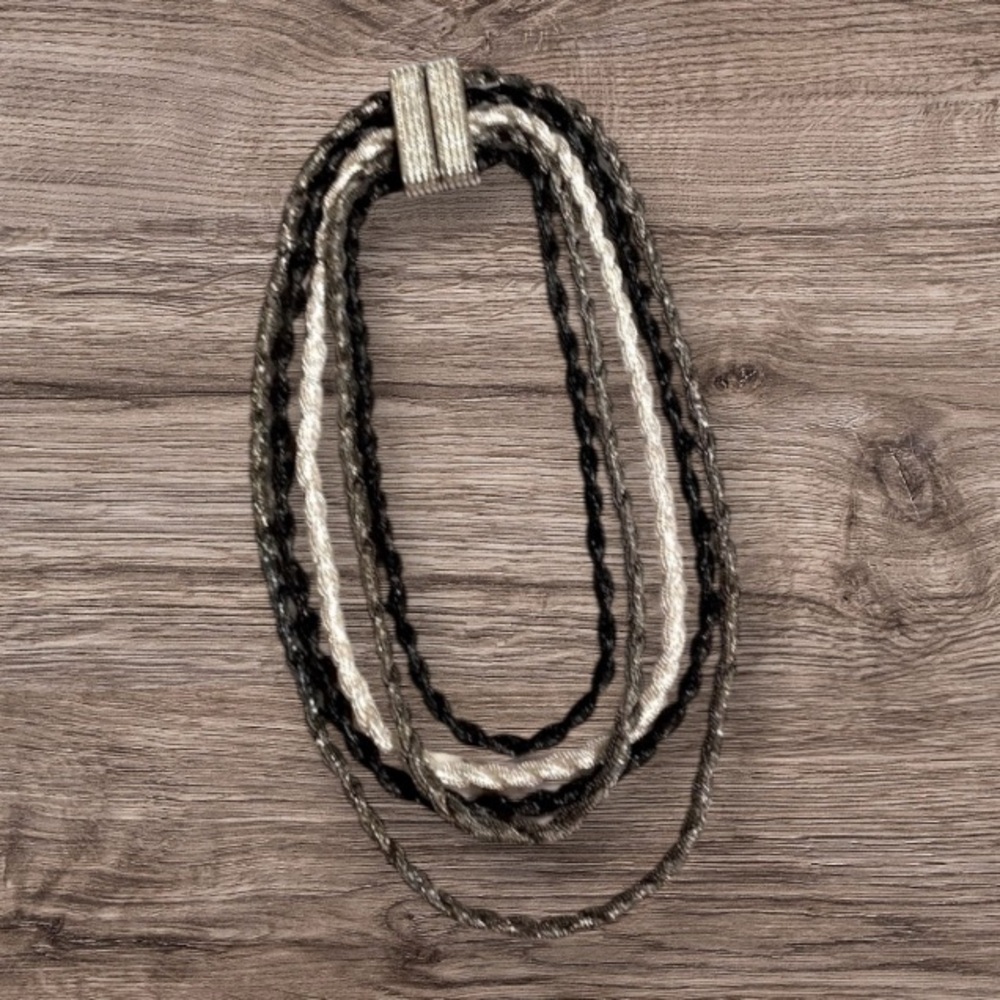 🆕 Multi Metal Mesh Rope Necklace w/magnetic clasp
